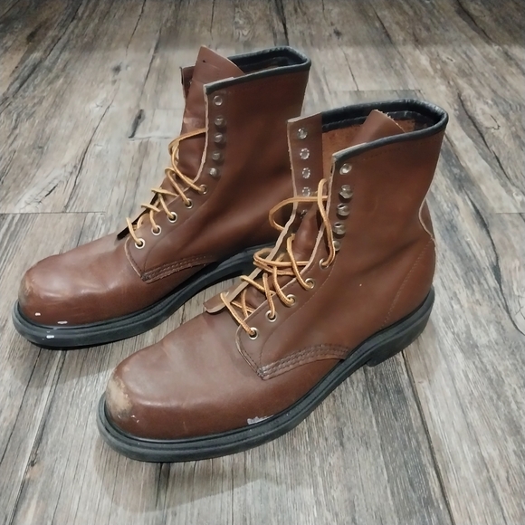 Red Wing Supersole Mens Steel Toe Work Boots Size 10.5 Brown Leather Boots main image 6